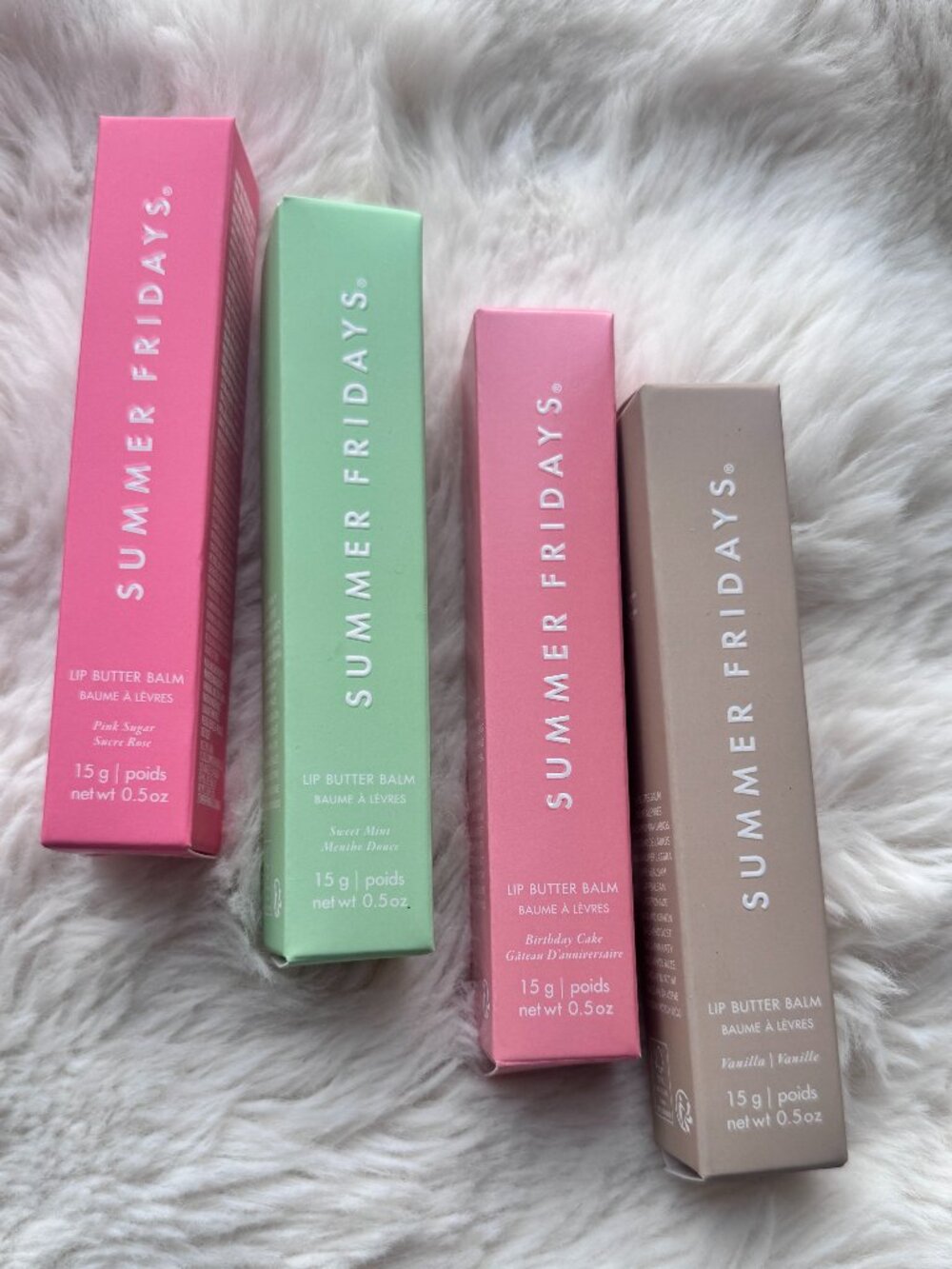 4pcs/4-color Mix/Summer Fridays Lip Butter Balm Conditioning Lip New With box